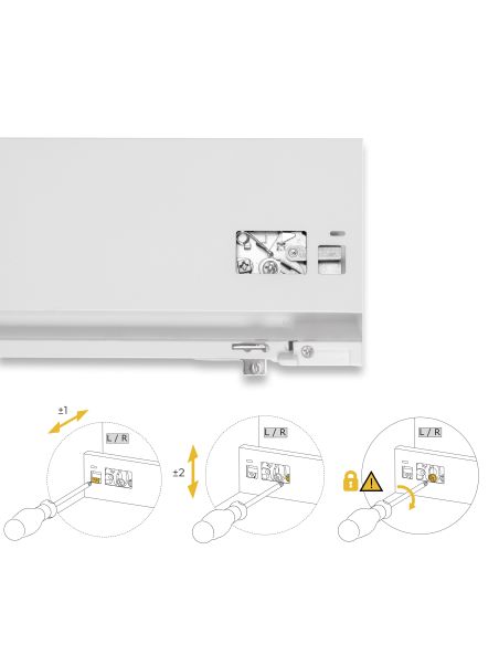 Emuca Cassetto esterno Protone 30kg, guide di estrazione totale con una chiusura soft, altezza 131mm, profondità 450mm, bianco