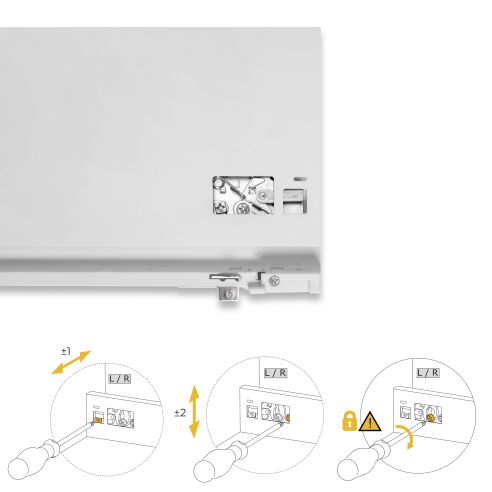 Emuca Cassetto esterno Protone 30kg, guide di estrazione totale con una chiusura soft, altezza 178mm, profondità 350mm, Bianco