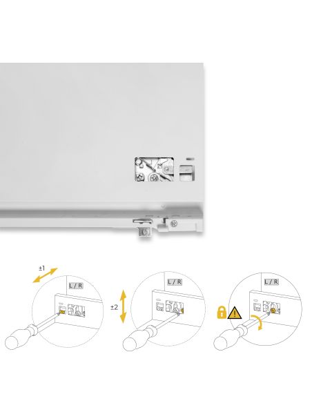 Emuca Cassetto esterno Protone 30kg, guide di estrazione totale con una chiusura soft, altezza 178mm, profondità 400mm, Bianco