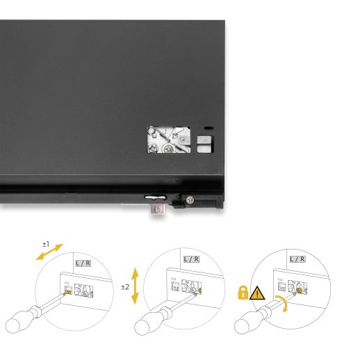Emuca Cassetto esterno Protone 30kg, guide di estrazione totale con una chiusura soft, altezza 178mm, profondità 450mm, Grigio