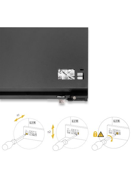 Emuca Cassetto esterno Protone 30kg, guide di estrazione totale con una chiusura soft, altezza 178mm, profondità 450mm, Grigio