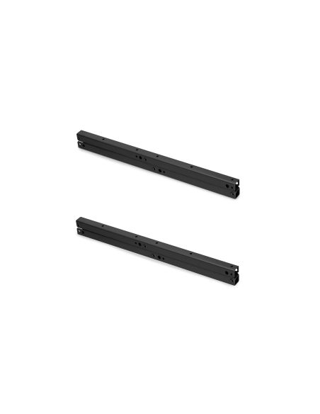 Emuca Set di meccanismi di sollevamento per tavolini, permette di alzare il tavolo di 192mm, Acciaio, Verniciato nero