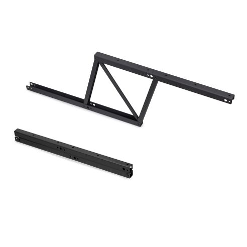 Emuca Set di meccanismi di sollevamento per tavolini, permette di alzare il tavolo di 192mm, Acciaio, Verniciato nero