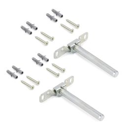 Emuca Set di Reggimensole a scomparsa per ripiano in legno Mirage, Acciaio, Zincato bianco