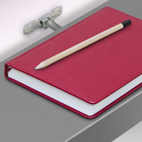 Emuca Set di Reggimensole a scomparsa per ripiano in legno Mirage, Acciaio, Zincato bianco