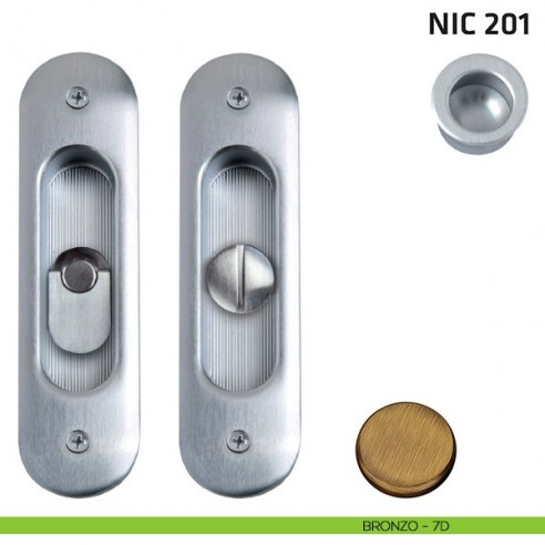Maniglia per porta scorrevole NIC 201 Comit bronzo