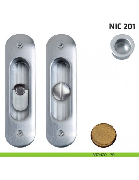 Maniglia per porta scorrevole NIC 201 Comit bronzo