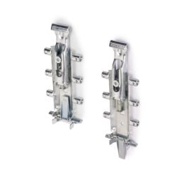 Emuca Kit di reggipensili occulti per moduli alti Levelup1 con piastra, Acciaio, Zincato bianco 2