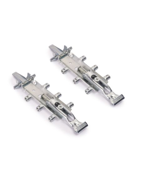 Emuca Kit di reggipensili occulti per moduli alti Levelup1 con piastra, Acciaio, Zincato bianco