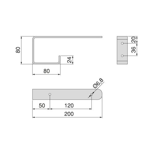 Emuca Set di supporti per mensole in legno Shelf con gancio integrato, Acciaio, Verniciato nero