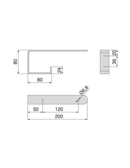Emuca Set di supporti per mensole in legno Shelf con gancio integrato, Acciaio, Verniciato nero