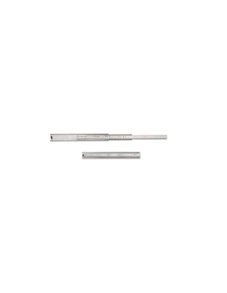 Emuca Guide a sfera per cassetti ad estrazione totale, altezza 45 mm, 350, Zincato bianco, Acciaio