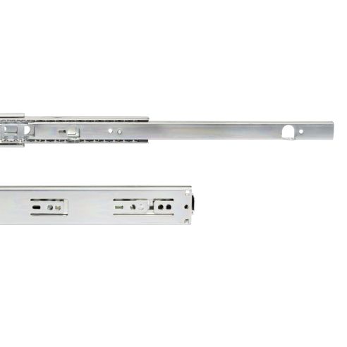 Emuca Guide a sfere per cassetti con estrazione totale con squadra, altezza 45 mm, 350, Zincato bianco, Acciaio