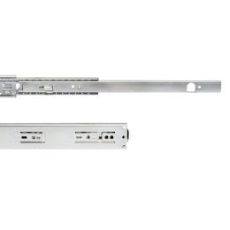 Emuca Guide a sfere per cassetti con estrazione totale con squadra, altezza 45 mm, 600, Zincato bianco, Acciaio 2