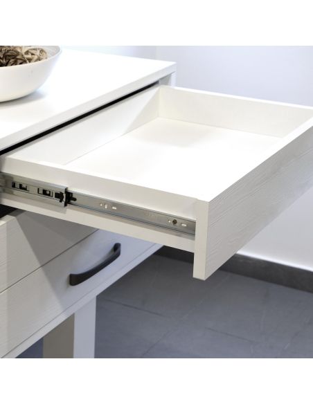 Emuca Kit guide per cassetti, a sfera, 45 x 400 mm, estrazione totale, sistema push, chiusura soft, Zincato, 5 u.