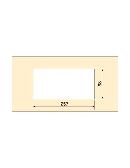 Passacavi da tavolo Emuca Quadrum, rettangolare, 269x80 mm, da incasso, Alluminio, Verniciato nero