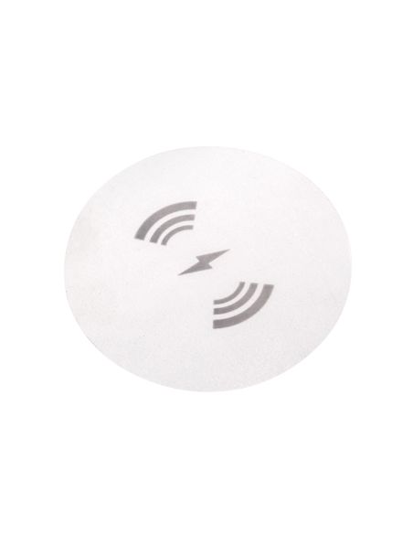 Emuca Caricabatterie wireless nascosto Airtop 2, D.60mm, 5V DC 2A (Qi-10W), Tecnoplastica, Nero