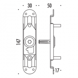 Movimento MP Q.7 per maniglia finestra cremonese Colombo Design 2