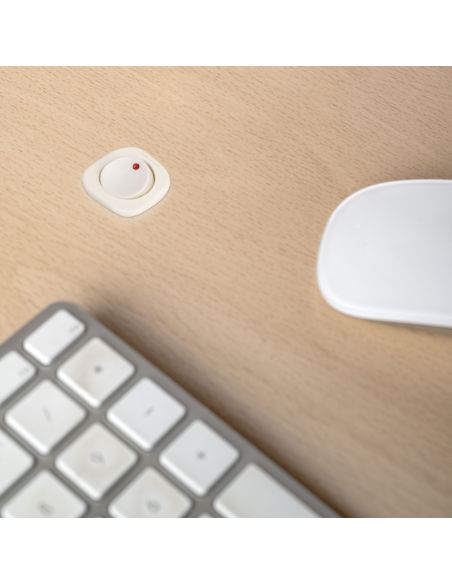 Emuca Lotto di 10 interruttori da incasso D21x21, Tecnoplastica, Bianco