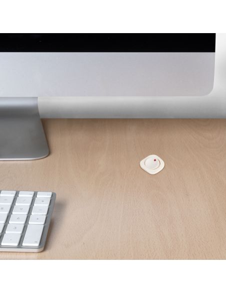 Emuca Lotto di 10 interruttori da incasso D21x21, Tecnoplastica, Bianco