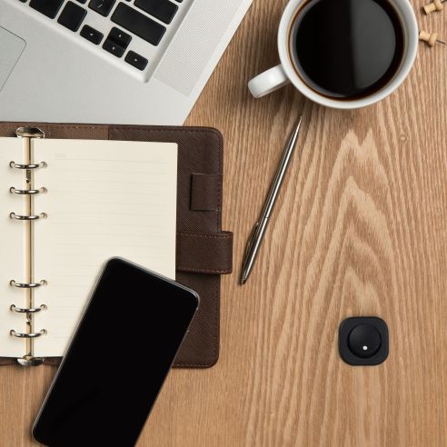 Emuca Lotto di 10 interruttori da incasso D21x21, Tecnoplastica, Nero