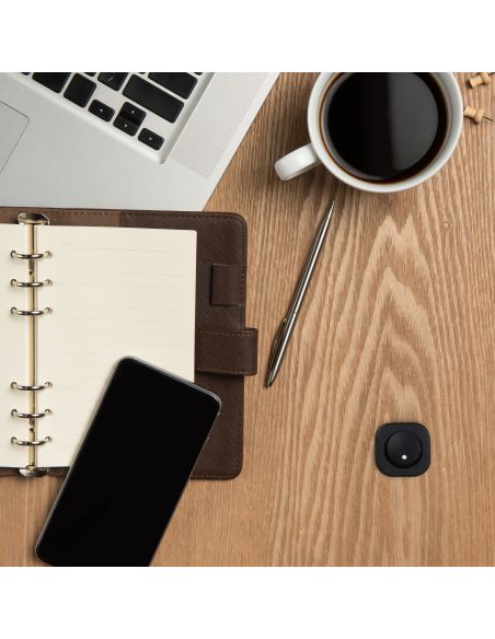 Emuca Lotto di 10 interruttori da incasso D21x21, Tecnoplastica, Nero