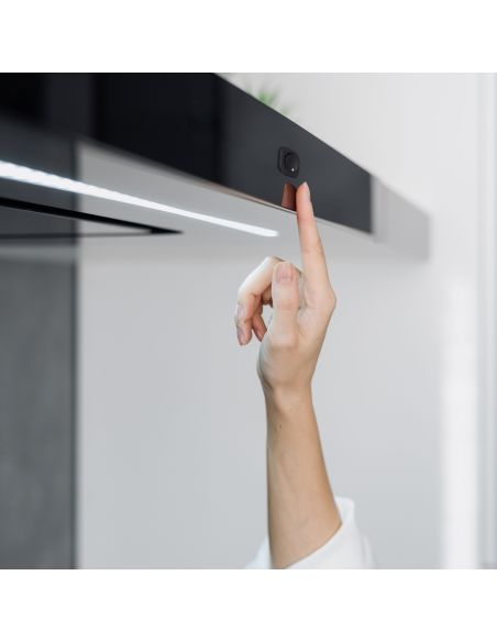 Emuca Lotto di 10 interruttori da incasso D21x21, Tecnoplastica, Nero