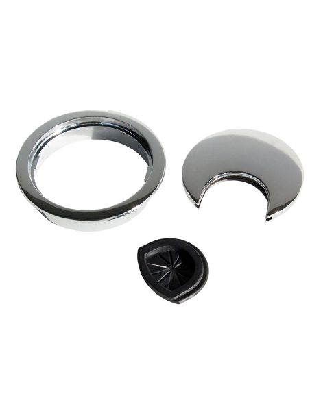 Emuca Passacavi circolare, D. 60 mm, a incasso, Zama, Cromo, 8 u.