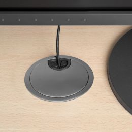 Emuca Passacavi circolare, D. 80 mm, a incasso, Zama, Cromo, 7 u. 2