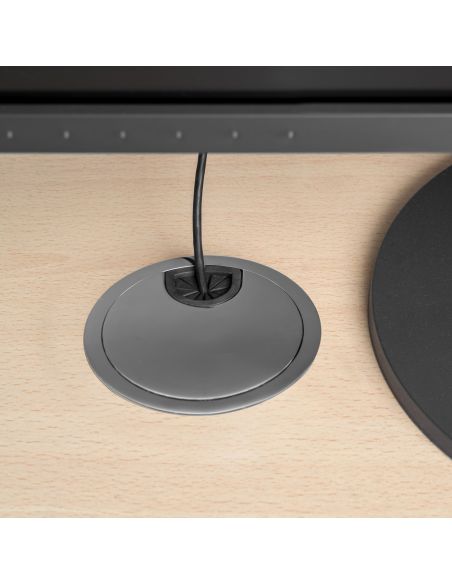 Emuca Passacavi circolare, D. 80 mm, a incasso, Zama, Cromo, 7 u.