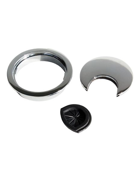 Emuca Passacavi circolare, D. 80 mm, a incasso, Zama, Cromo, 7 u.