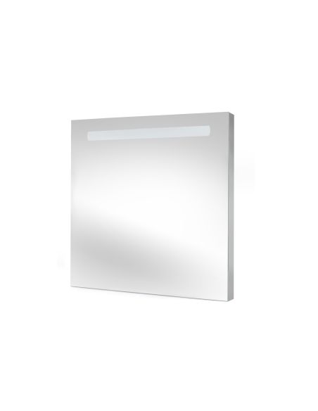 Emuca Specchio da bagno Pegasus con illuminazione LED frontale, 6 W, Alluminio e Vetro