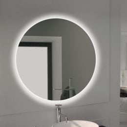 Emuca Specchio da bagno Cassiopea con illuminazione LED decorativa, 20 W + 12 W, Alluminio e Vetro 2