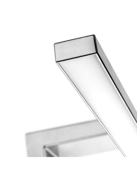 Emuca Faretto LED per specchio da bagno Virgo (AC 230V 50Hz), 6 W, Cromato brillo, Tecnoplastica