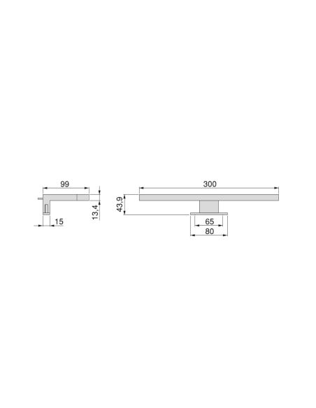 Emuca Faretto LED per specchio da bagno Virgo (AC 230V 50Hz), 6 W, Cromato brillo, Tecnoplastica