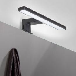 Emuca Faretto LED per specchio da bagno Virgo (AC 230V 50Hz), 6 W, Verniciato nero, Tecnoplastica 2