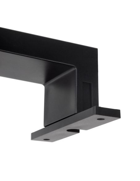 Emuca Faretto LED per specchio da bagno Virgo (AC 230V 50Hz), 6 W, Verniciato nero, Tecnoplastica