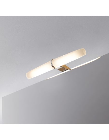 Emuca Faretto LED per specchio da bagno Gemini (AC 230V 50Hz), 6 W, Cromato brillo, Tecnoplastica e Alluminio