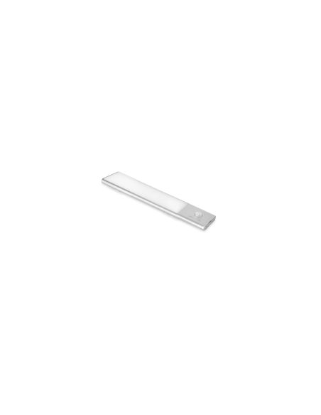Emuca Lampada LED ricaricabile con USB Kaus con sensore di movimento, L240mm, Tecnoplastica e Alluminio, Anodizzato opaco