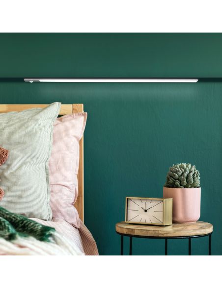 Emuca Lampada LED ricaricabile con USB Kaus con sensore di movimento, L240mm, Tecnoplastica e Alluminio, Anodizzato opaco