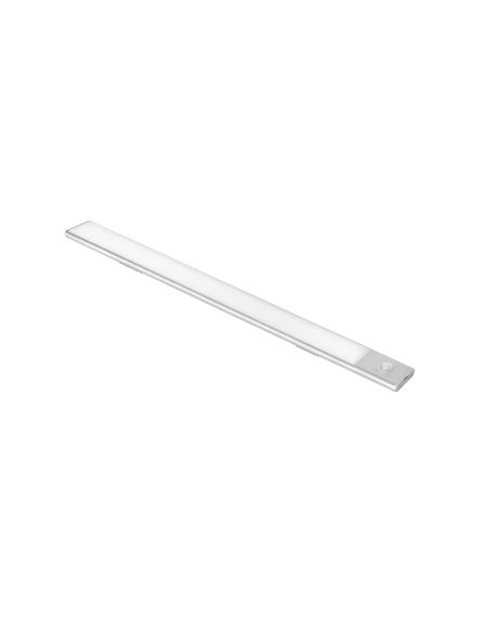 Emuca Lampada LED ricaricabile con USB Kaus con sensore di movimento, L400mm, Tecnoplastica e Alluminio, Anodizzato opaco
