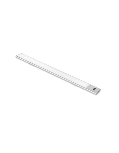 Emuca Lampada LED ricaricabile con USB Kaus con sensore di prossimità, L400mm, Tecnoplastica e Alluminio, Anodizzato opaco