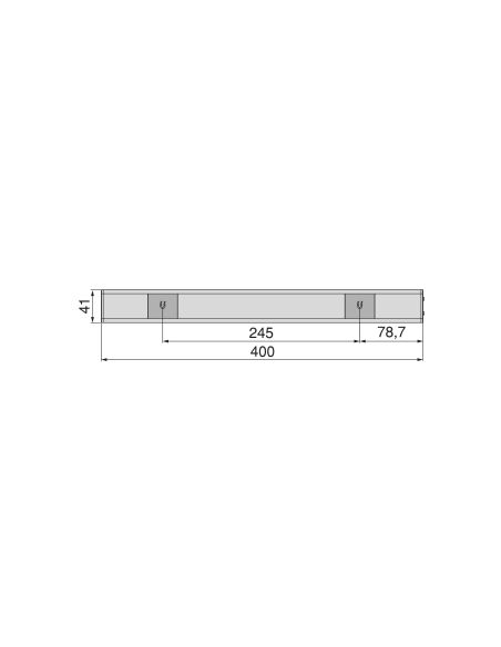 Emuca Lampada LED ricaricabile con USB Kaus con sensore di prossimità, L400mm, Tecnoplastica e Alluminio, Anodizzato opaco