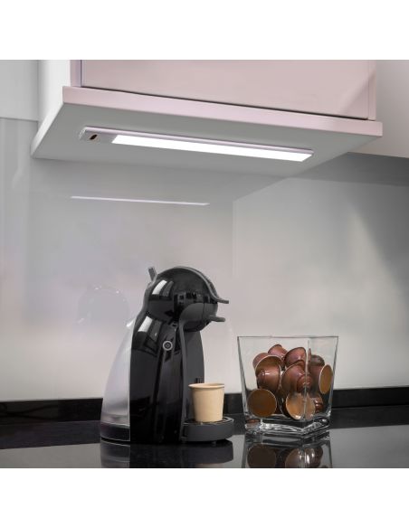 Emuca Lampada LED ricaricabile con USB Kaus con sensore di prossimità, L600mm, Tecnoplastica e Alluminio, Anodizzato opaco