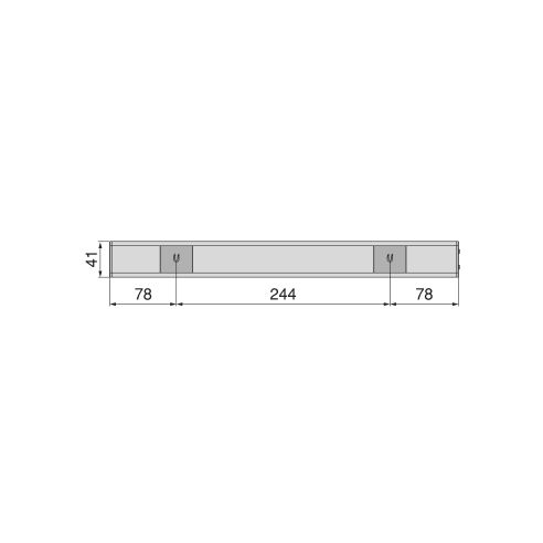 Emuca Lampada LED ricaricabile con USB Kaus Black con sensore di prossimità, L400mmPlastica e Alluminio, Verniciato nero