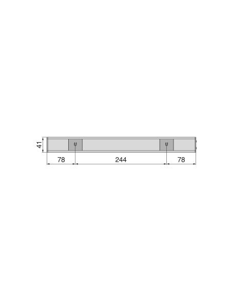 Emuca Lampada LED ricaricabile con USB Kaus Black con sensore di prossimità, L400mmPlastica e Alluminio, Verniciato nero
