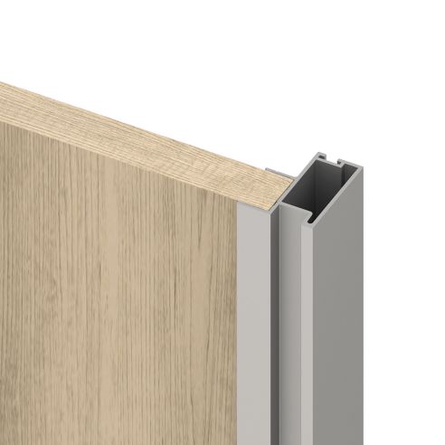 Emuca Kit di ferramenta per armadio a 2 ante e chiusura ammortizzata Placard 81, profilo Sharp, spessore 16 mm