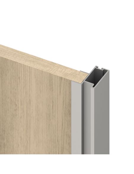 Emuca Kit di ferramenta per armadio a 2 ante e chiusura ammortizzata Placard 81, profilo Sharp, spessore 16 mm