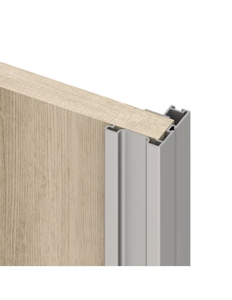 Emuca Kit di ferramenta per armadio a 2 ante e chiusura ammortizzata Placard 90, profilo Vall, spessore 19 mm
