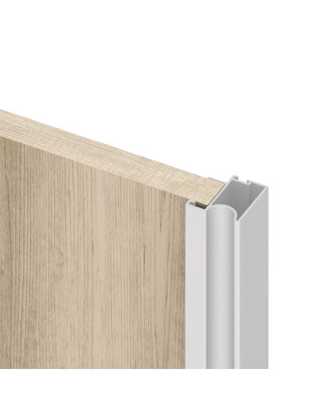 Emuca Kit di ferramenta per armadio a 2 ante e chiusura ammortizzata Placard 74, profilo Wave, spessore 16 mm
